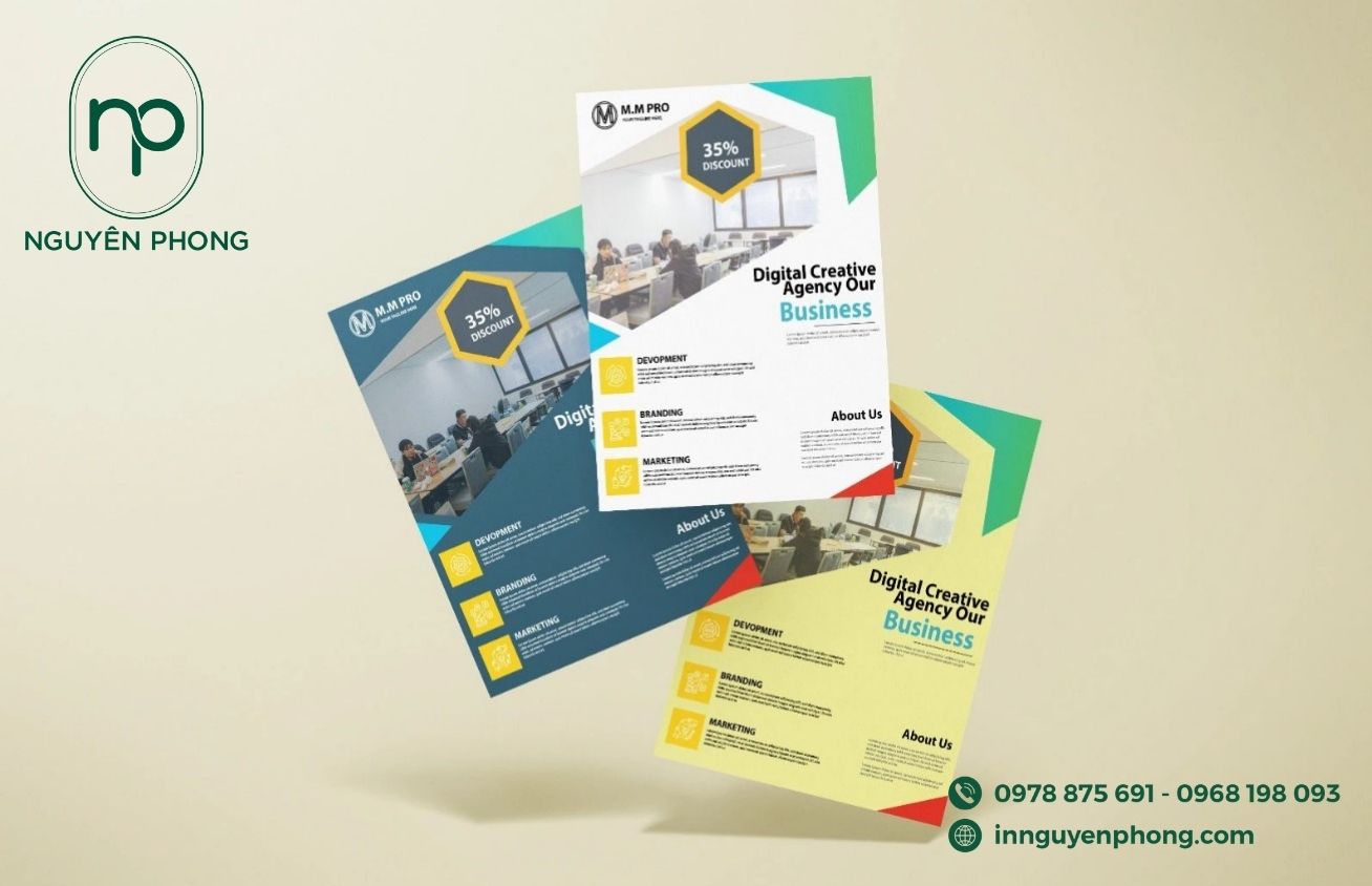 In tờ rơi bảo hiểm xã hội có bố cục cụ thể